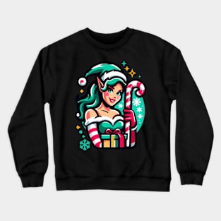 Christmas Woman - Joyful Holidays in Colors Crewneck Sweatshirt